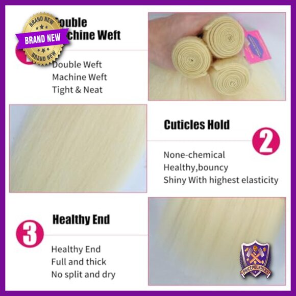 3 Bundles Kinky Straight Human Hair 18-22 Inch Brazilian Virgin Hair main image 2